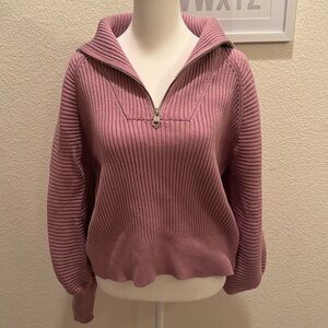 Varley Half-Zip Mauve Medium - Used